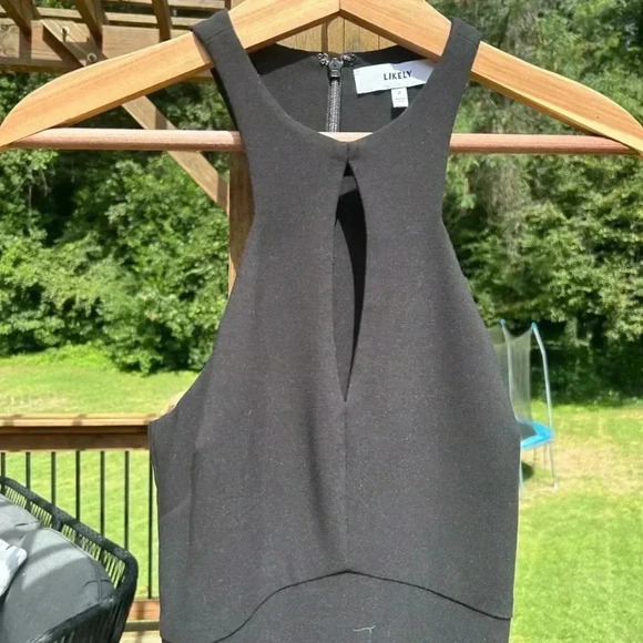 LIKELY Black keyhole Harbor Keyhole Formal Gown size 2 - Picture 3 of 5